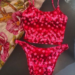 Cute hot pink swimsuit